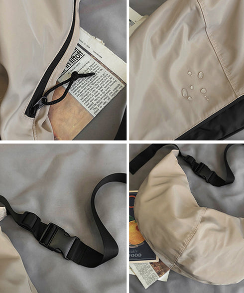 ワンショルダーバッグ大容量 ユニセックス カジュアル ショルダーバッグ 斜め掛け かばん 男女兼用 肩掛けカバン 軽い 通学バッグ シンプル ナイロンバッグ 旅行 88CXH-098